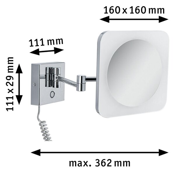 Lampa Ścienna Paulmann, Jora, metaliczny, łazienka, metal, nowoczesny