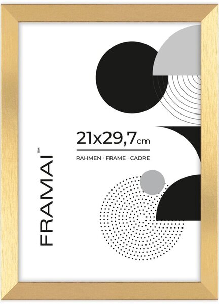 Złota ramka na zdjęcia w rozmiarze 21x29,7 cm FRAMAI®