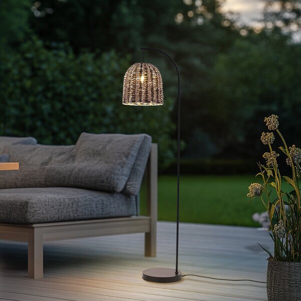 Zewnętrzna Lampa Lindby, Taryn, drewniany, taras, tworzywo sztuczne, dworkowy | rustykalny