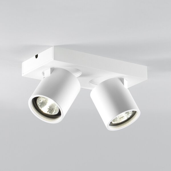 Lampa Sufitowa LIGHT-POINT, Focus 2, ściemnialny, biały, salon, aluminium, design
