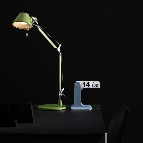 Lampa Stołowa Artemide, Tolomeo Micro, zielony, gabinet | pracownia, metal, design