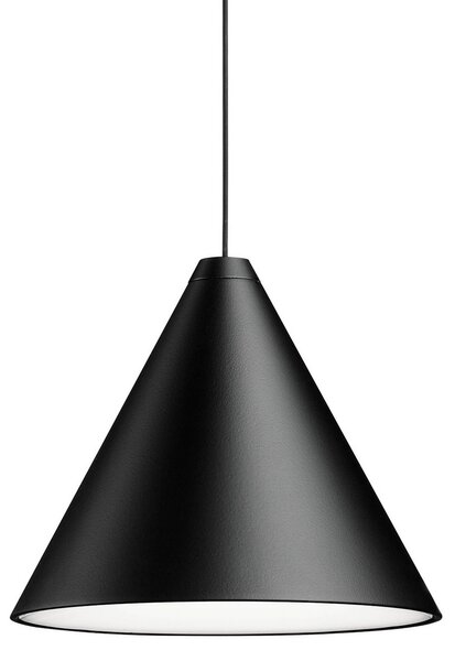 Lampa Wisząca FLOS, STRING, ściemnialny, czarny, salon, aluminium, design