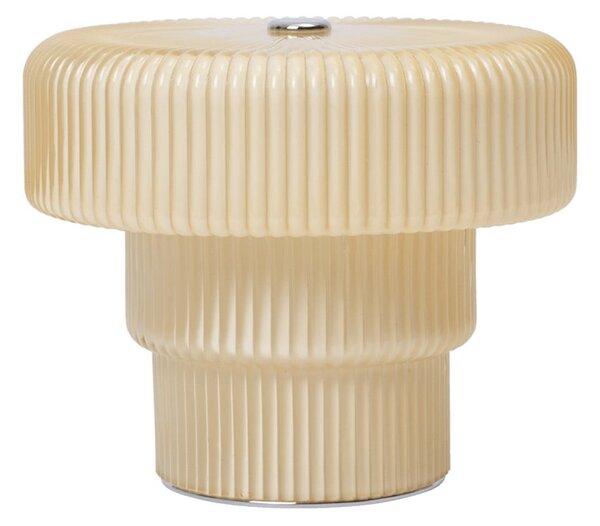 Lampa Stołowa ferm LIVING, ściemnialny, beżowy, salon, szkło