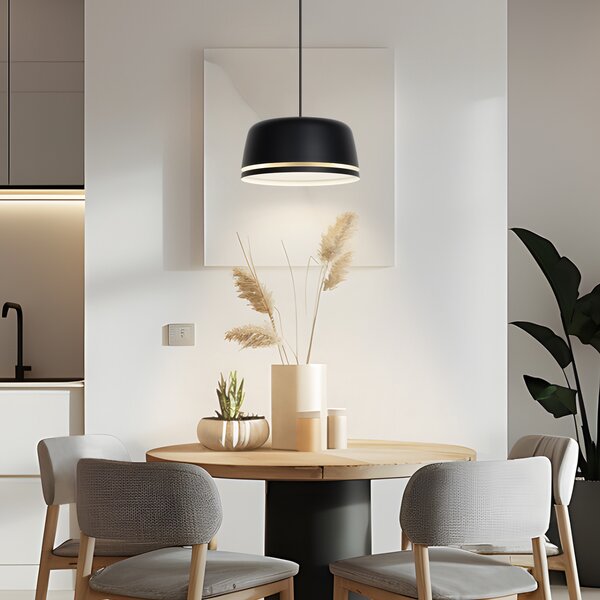 Lampa Wisząca NOLA, Peaks, ściemnialny, czarny, salon, aluminium, skandynawski