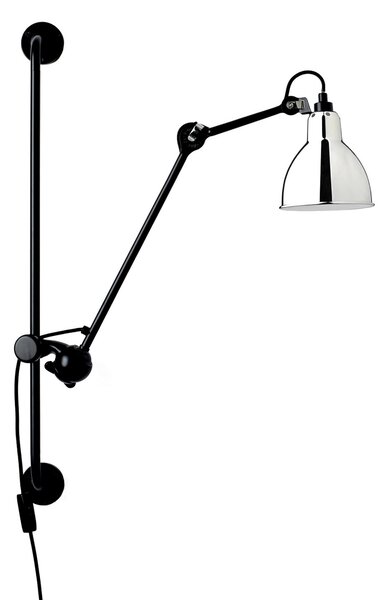Lampa Ścienna Lampe Gras, 201 Round, czarny, salon, metal, design