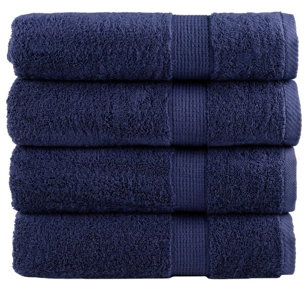 Ręczniki premium, solund, 4 szt., granatowe, 50x100 cm, 600 g/m²