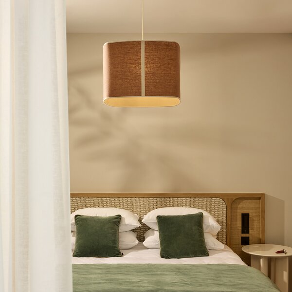 Lampa Wisząca MARKET SET, Dolce, ściemnialny, brąz rdzawy, jadalnia, tkanina | tekstylia, design