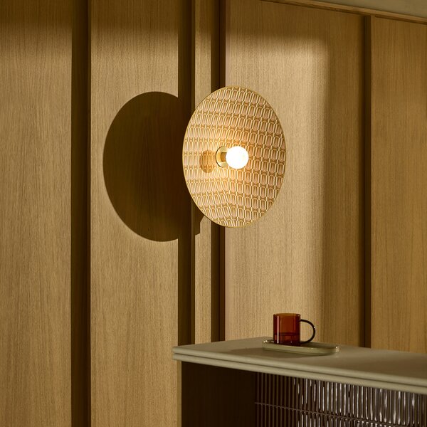 Lampa Ścienna MARKET SET, Gatsby, ściemnialny, beżowy, salon, tkanina | tekstylia, design