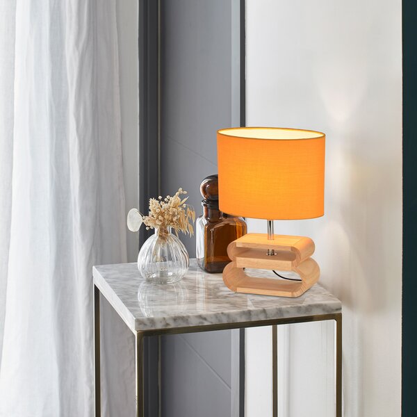 Lampa Stołowa COREP, Oslo, żółty, salon, tkanina | tekstylia