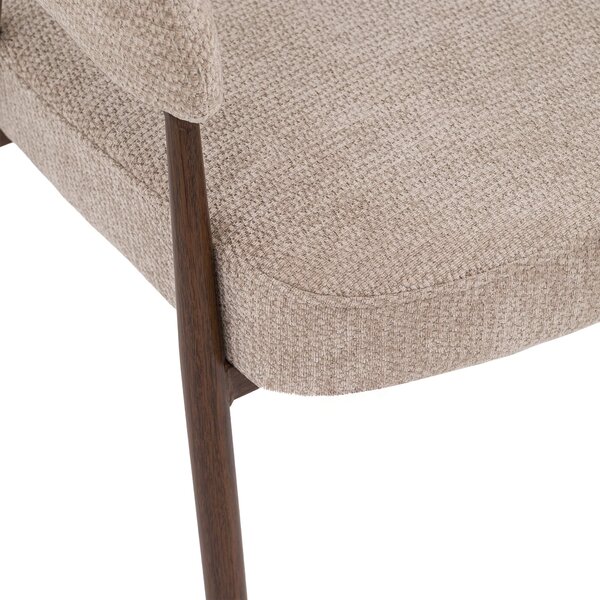 MebleMWM Krzesło FRIDA KR#9 ciemny beż | noga orzech