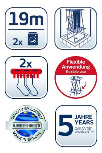 Leifheit Pegasus Tower 190 suszarka na pranie stojąca wieża 81435 | FAVI.pl