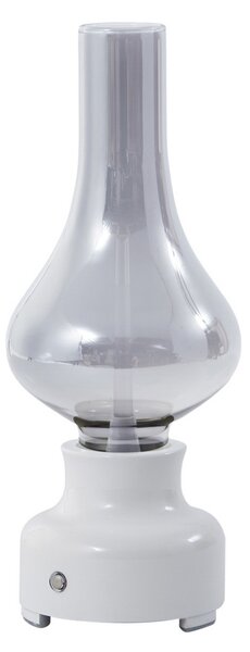 Lampa Stołowa NOLA, Mist, ściemnialny, biały, salon, szkło, industrialny