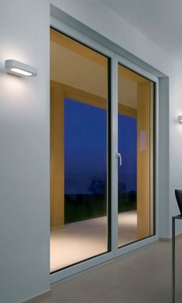 Lampa Ścienna Artemide, ściemnialny, biały, przedpokój, aluminium