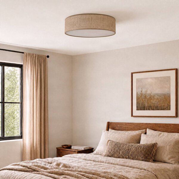 Lampa sufitowa Marshall Milagro Lighting, możliwość ściemniania, brązowy / rdzawy, salon / jadalnia, drewno, nowoczesny