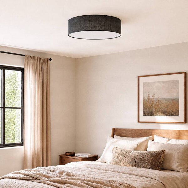 Lampa sufitowa Marshall Milagro Lighting, możliwość ściemniania, czarny, salon / jadalnia, drewno, nowoczesny