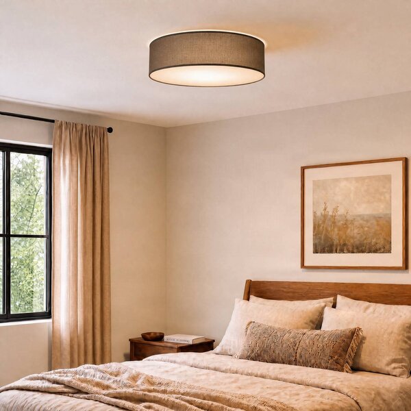 Lampa sufitowa Marshall Milagro Lighting, możliwość ściemniania, aluminiowy / szary / cynkowy, salon / jadalnia, drewno, nowoczesny