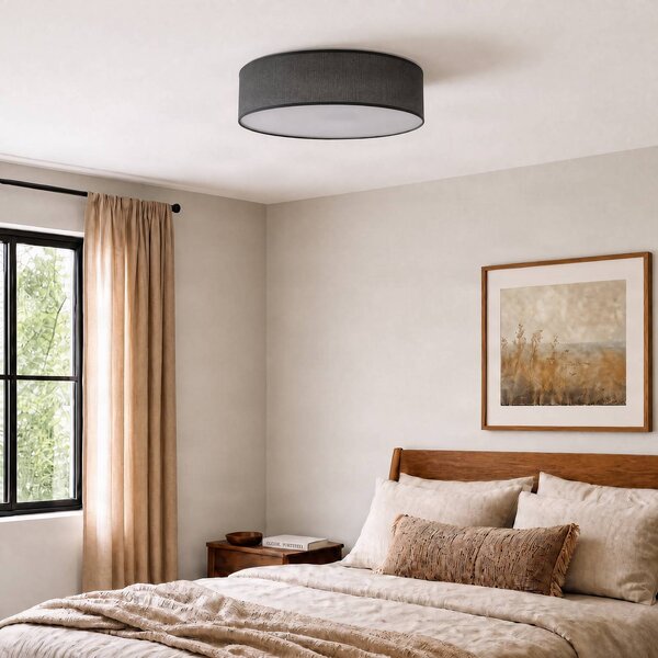 Lampa sufitowa Marshall Milagro Lighting, możliwość ściemniania, aluminiowy / szary / cynkowy, salon / jadalnia, drewno, nowoczesny