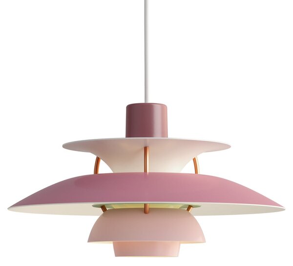 Lampa Wisząca Louis Poulsen, PH 5 300, ściemnialny, pudrowy róż, salon, metal, design