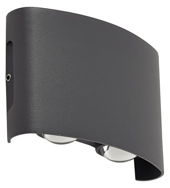 Zewnętrzna Lampa Lindby, Ithan, czarny, taras, aluminium, nowoczesny