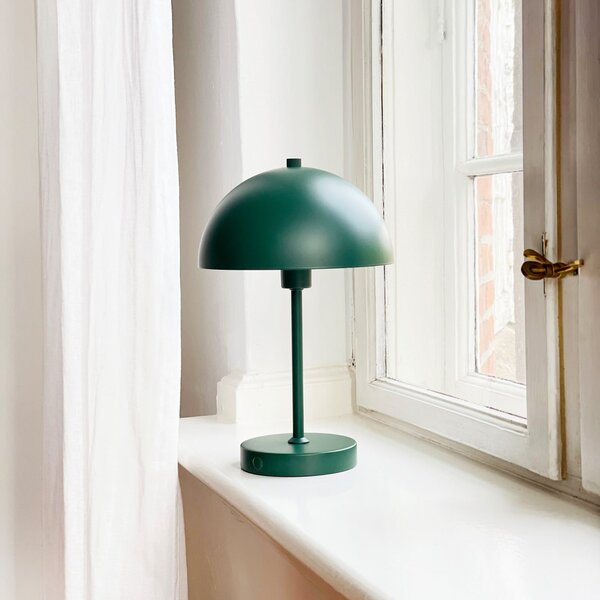 Lampa Stołowa Dyberg Larsen, Stockholm, ściemnialny, zielony, salon, metal, skandynawski