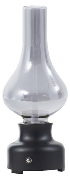 Lampa Stołowa NOLA, Mist, ściemnialny, czarny, salon, szkło, industrialny