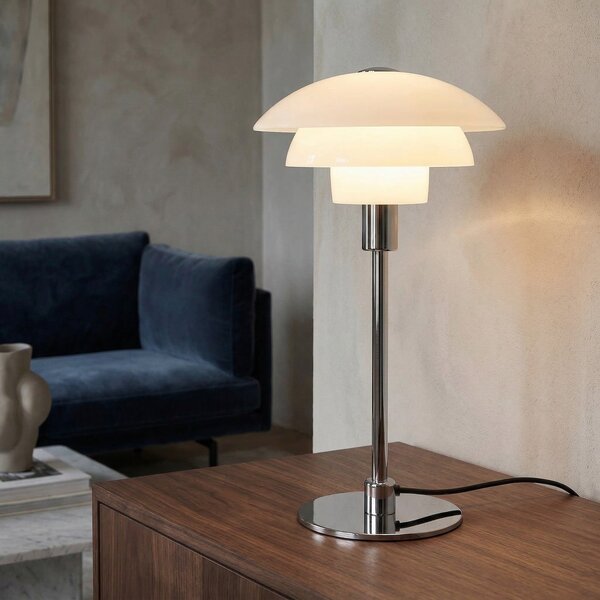 Lampa Stołowa Dyberg Larsen, Morph, biały, salon, szkło, design