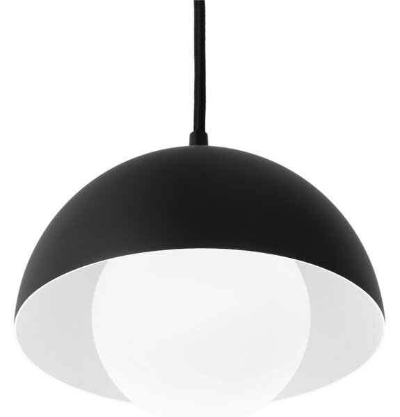 Lampa Wisząca NOLA, Hide, ściemnialny, czarny, salon, aluminium, skandynawski