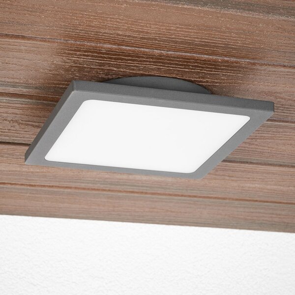 Zewnętrzna Lampa Lucande, Mabella, czarny, balkon, aluminium, nowoczesny