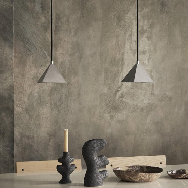 Lampa Wisząca ferm LIVING, Kare, ściemnialny, metaliczny, salon, stal szlachetna, design