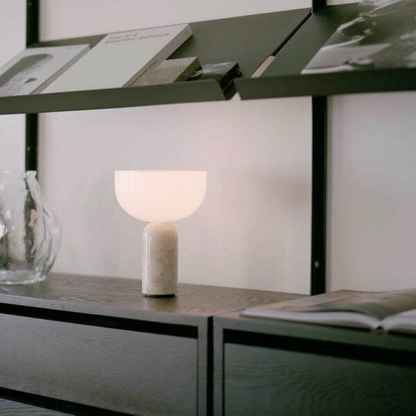 Lampa Stołowa New Works, Kizu, ściemnialny, beżowy, jadalnia, marmur, design