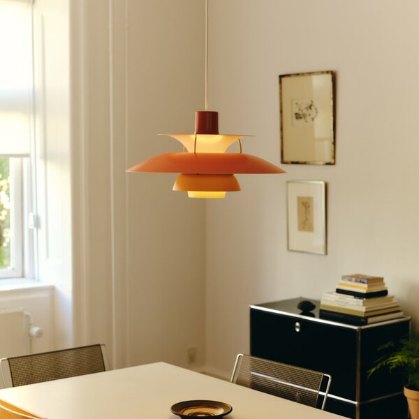 Lampa Wisząca Louis Poulsen, PH 5 500, ściemnialny, pomarańczowy, salon, metal, design