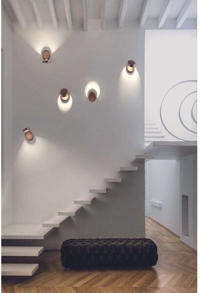 Lampa Ścienna Lodes, ściemnialny, antyczny mosiądz, salon, metal