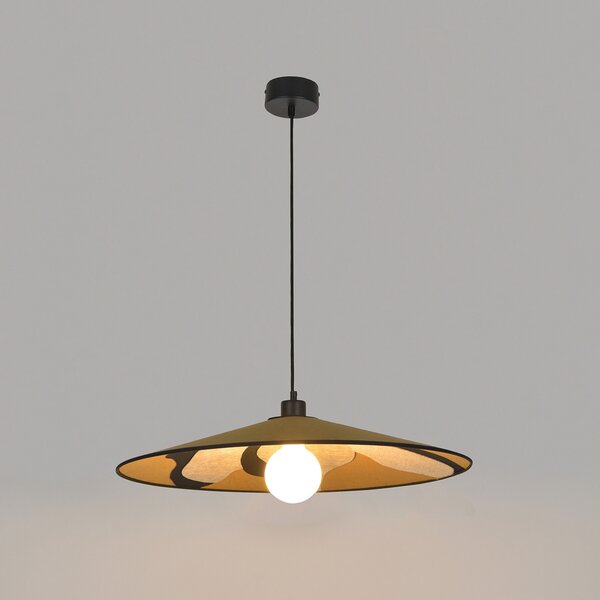 Lampa Wisząca MARKET SET, Sonia Laudet, ściemnialny, żółty, salon, tkanina | tekstylia, design