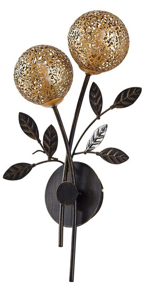 Lampa Ścienna Lucande, Evory, ściemnialny, czarny, salon, metal, florentyński