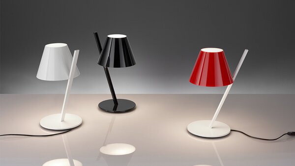 Lampa Stołowa Artemide, czarny, salon, aluminium