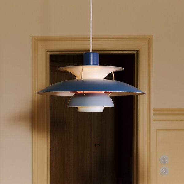 Lampa Wisząca Louis Poulsen, PH 5 500, ściemnialny, niebieski, salon, metal, design