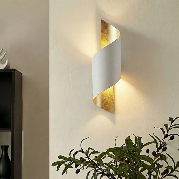 Lampa Ścienna Lindby, Vanni, ściemnialny, biały, sypialnia, metal, nowoczesny