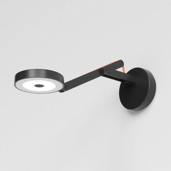 Lampa Ścienna Rotaliana, String W0 DTW, ściemnialny, czarny, salon, metal, design