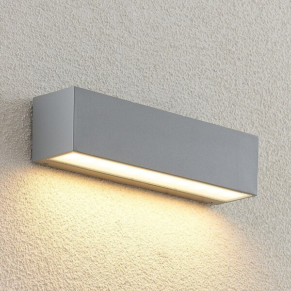 Zewnętrzna Lampa Lucande, Lengo, metaliczny, balkon, aluminium, nowoczesny