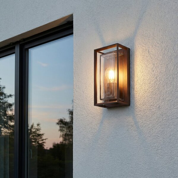 Zewnętrzna Lampa Arcchio, Ismera, ściemnialny, brąz rdzawy, balkon, aluminium, nowoczesny