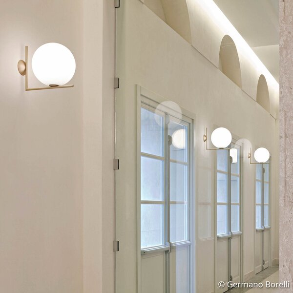 Lampa Ścienna FLOS, IC C/W2, ściemnialny, złoty | mosiężny, salon, metal, design