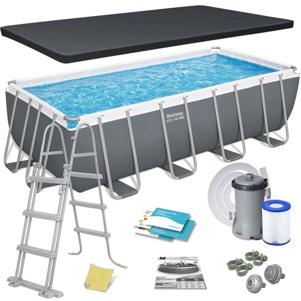 Basen ogrodowy stelażowy Bestway 488x244x122 cm prostokątny 11w1