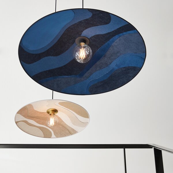 Lampa Wisząca MARKET SET, Sonia Laudet, ściemnialny, niebieski, salon, tkanina | tekstylia, design
