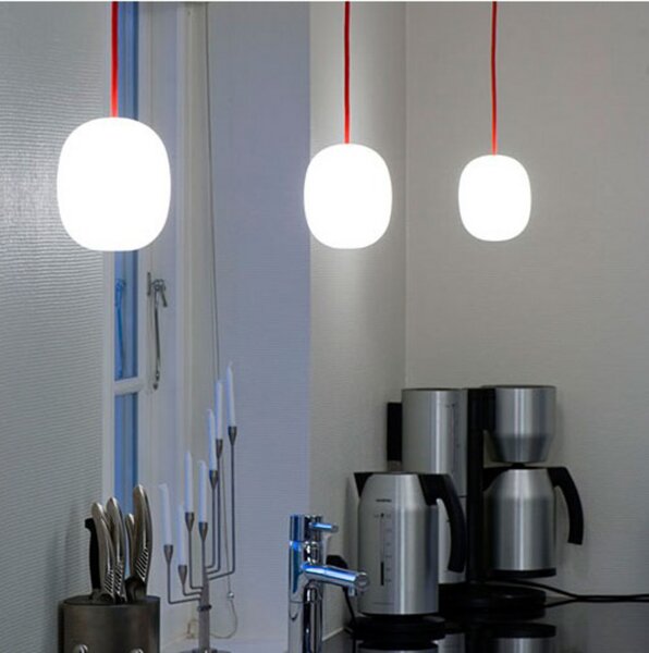 Lampa Wisząca Piet Hein, biały, jadalnia, szkło