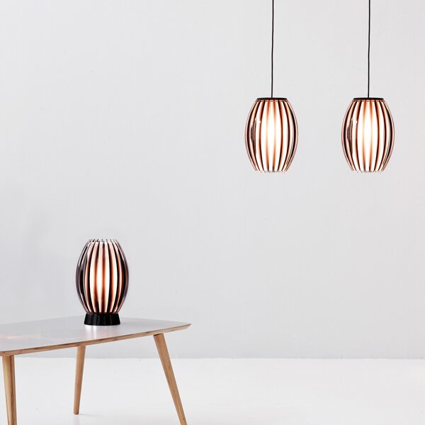 Lampa Stołowa Herstal, czarny, salon, szkło
