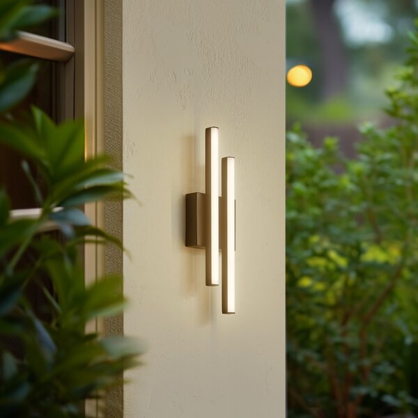 Zewnętrzna Lampa Lindby, Abelia, czarny, taras, aluminium, nowoczesny