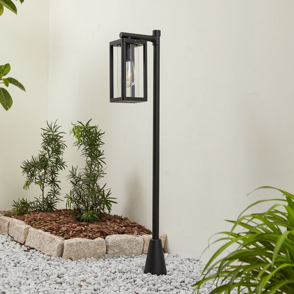 Zewnętrzna Lampa Lucande, Siveta, ściemnialny, czarny, taras, aluminium, nowoczesny
