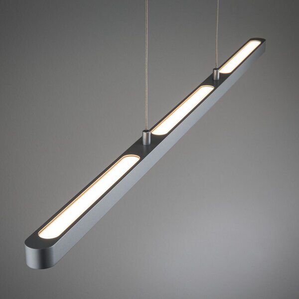 Lampa Wisząca Paulmann, Lento, ściemnialny, szary, salon, metal, nowoczesny