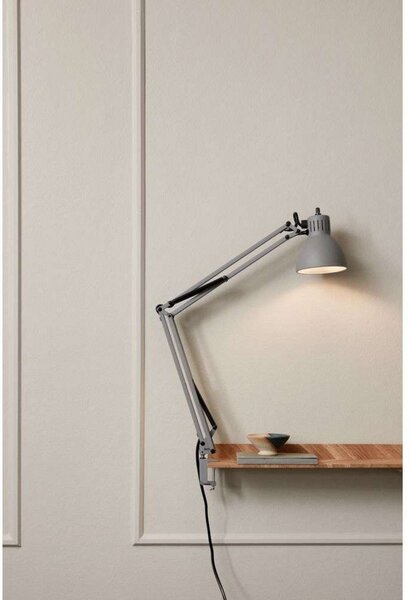 Lampa Stołowa NORDIC LIVING, szary, gabinet | pracownia, aluminium