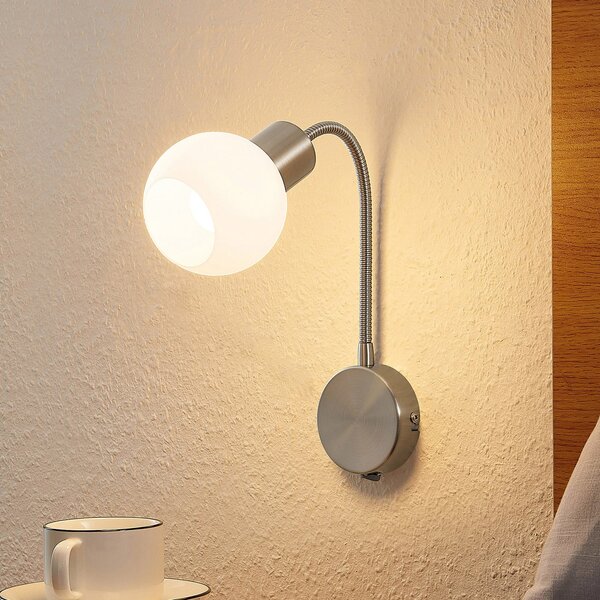 Lampa Ścienna Lindby, Lioma, ściemnialny, metaliczny, salon, metal, nowoczesny